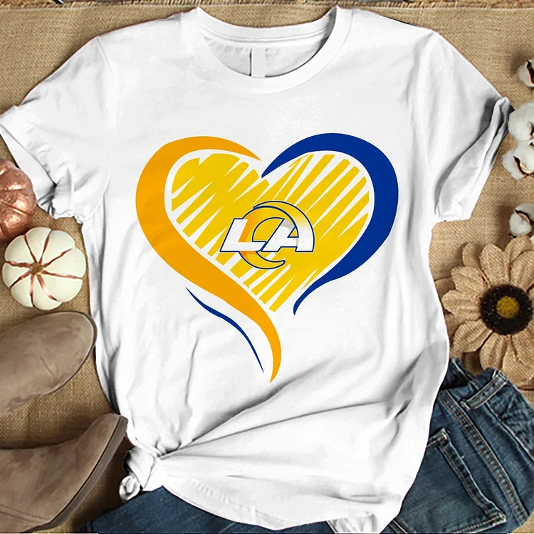 Los Angeles Rams  Women's White Relaxed T-Shirt