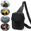 Multifunctional Chest Bag Crossbody Sling Bag for Cycling Hunting (Black)