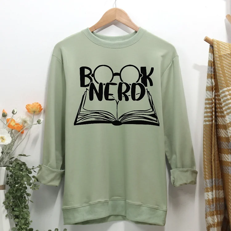 Book nerd Women Casual Sweatshirt-Annaletters