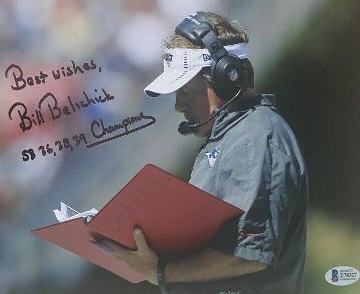 Bill Belichick signed autographed autographed 8x10 Photo Poster painting Patriots Tom Brady