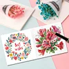 6pcs DIY Blossom Diamond Art Greeting Cards 5D Rhinestone Arts Birthday Card