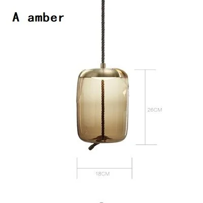 Modern Glass Scandinavian Pendant Lights Nordic Hanglamp Hemp Rope Industrial lamp For LOFT Deco Maison Drop Ship
