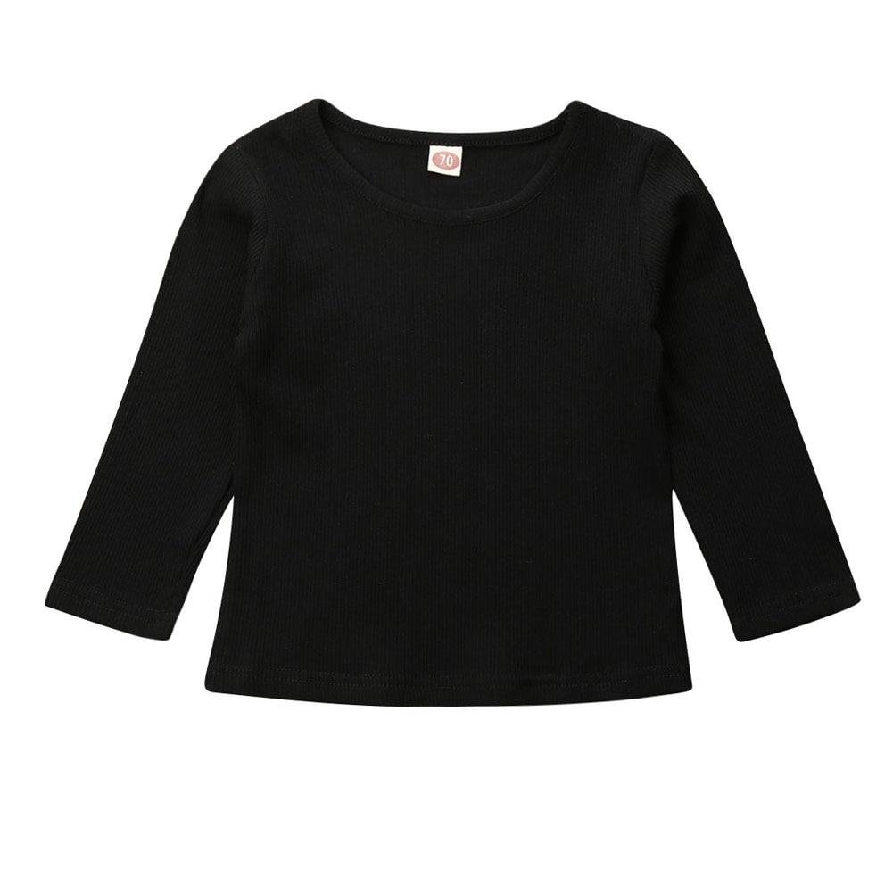 2019 Baby Spring Autumn Clothing Newborn Baby Boy Girl Simple Stripe Clothes Long Sleeve Tops T-Shirt Solid Sweatshirts