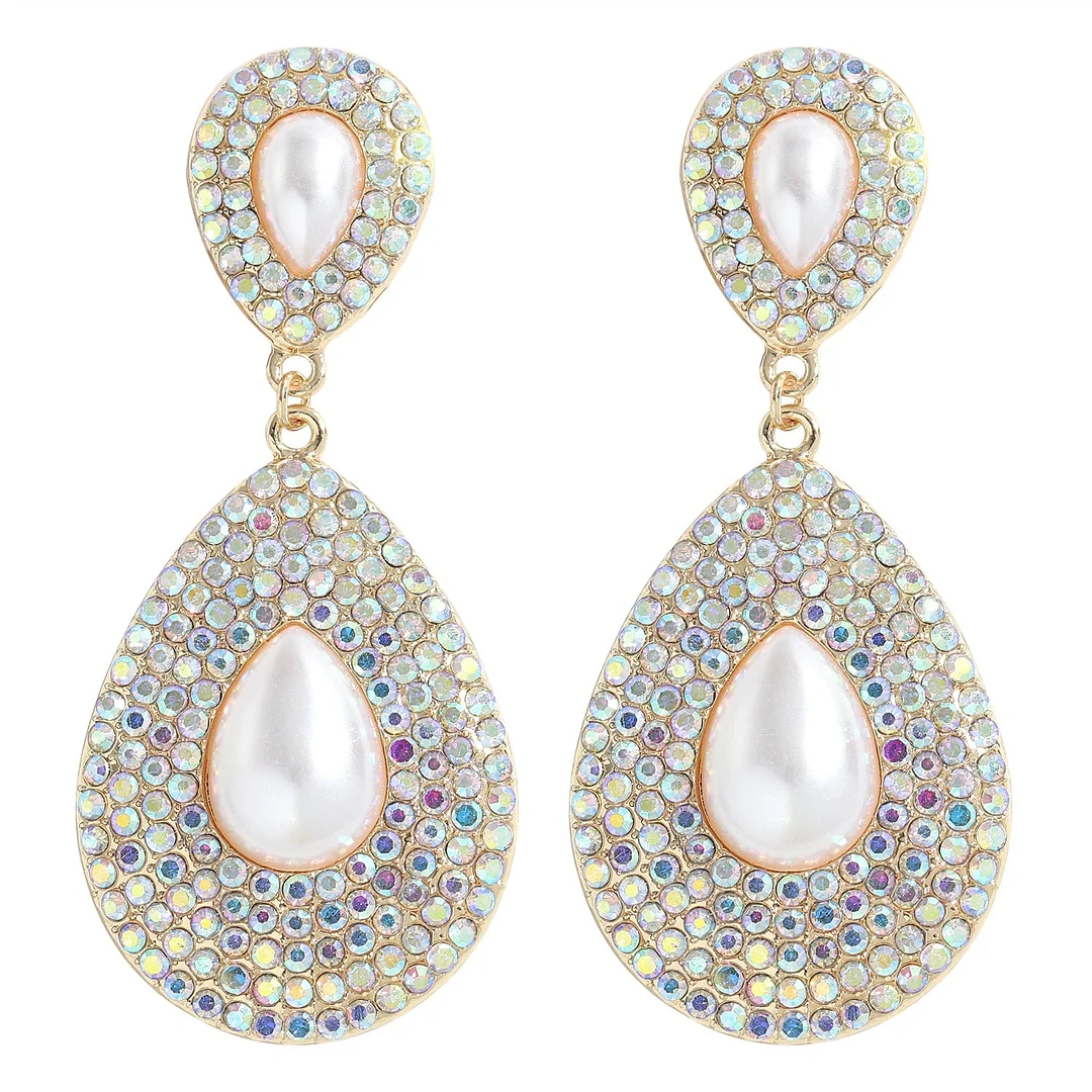 Dvacaman New Designs Crystal Square Drop Earrings for Women 2019 Fashion Rhinestone Statement Earrings Dangle Wedding Jewelry