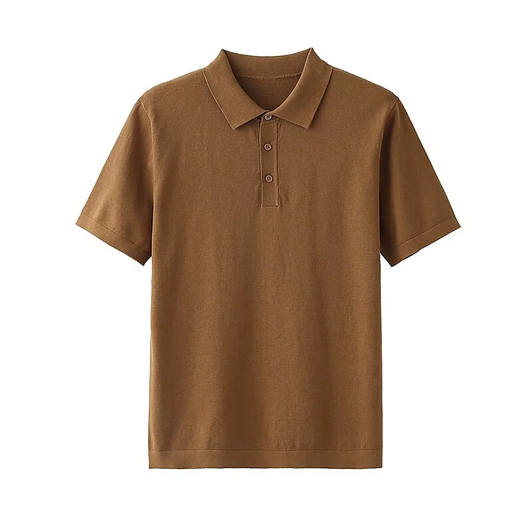 Linen silk Polo Knit Sweater QueenFunky