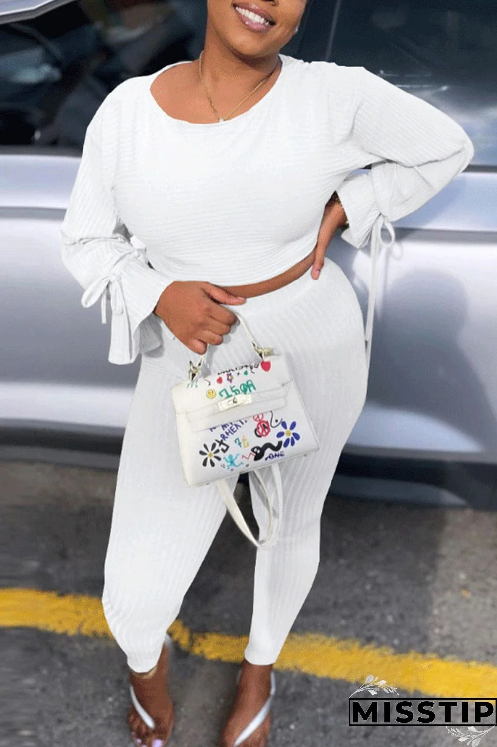 Black Casual Solid Patchwork Frenulum O Neck Long Sleeve Two Pieces