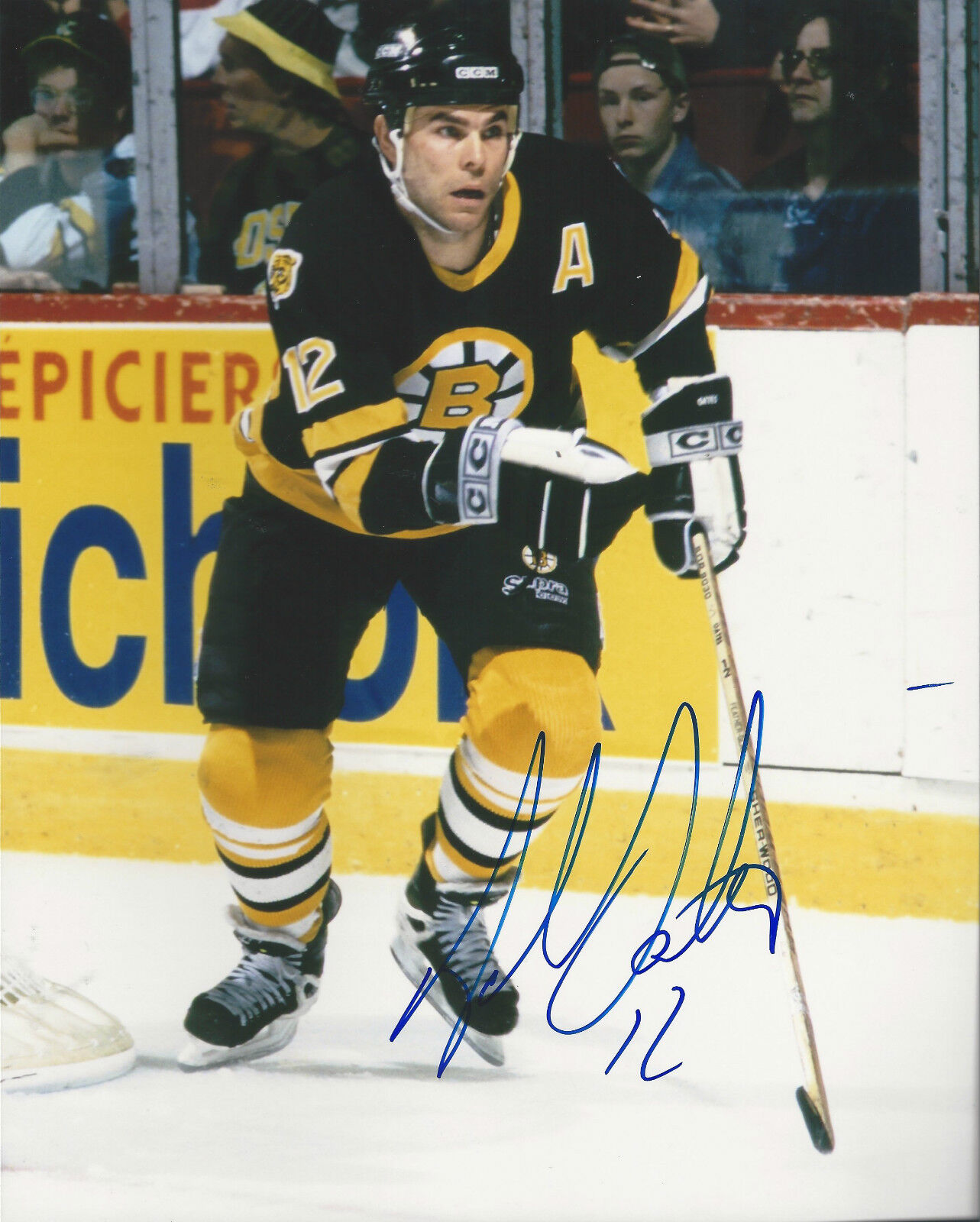 GFA Boston Bruins * ADAM OATES * Signed 8x10 Photo Poster painting AD1 COA