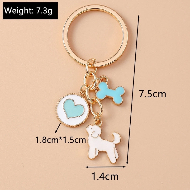 Cartoon Style Cute Commute Penguin Dog Unforgettable Alloy Keychain