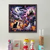 Halloween Castle-11CT Stamped Cross Stitch 50*50cm/19.69*19.69in tapestrymarket