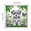 5D DIY Partial Special Shaped Drill Diamond Painting Kit Dog Decor With Frame Kit 18x18cm