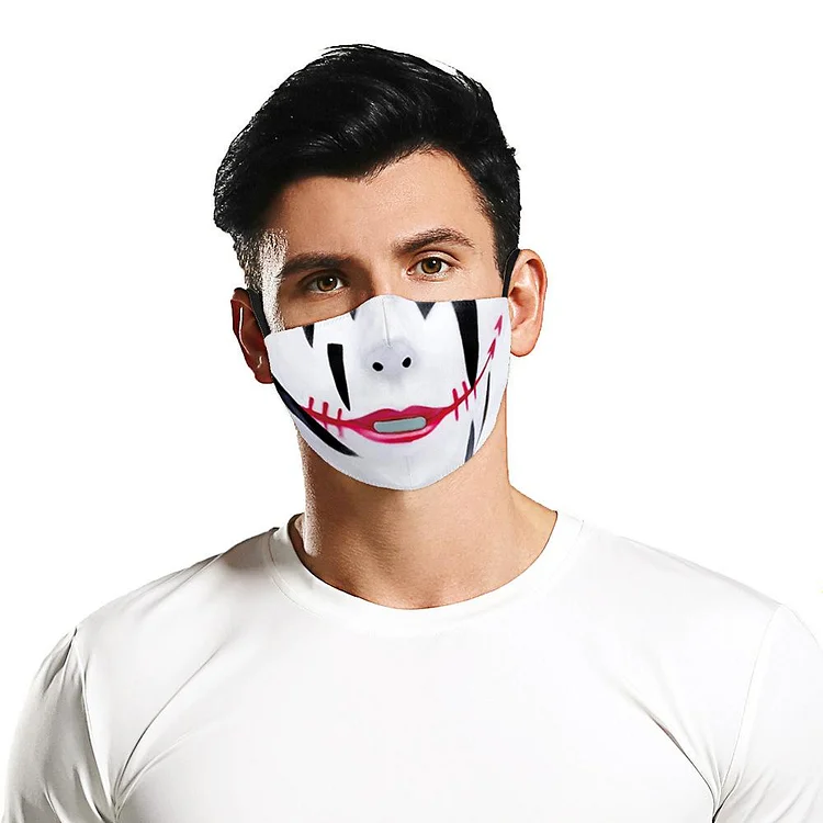 3D Halloween Horror Style Digital Printed Protective Adjustable Mask