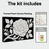 DIY Pearl Painting Rose for Home Wall Decor with Frame(20x30cm)