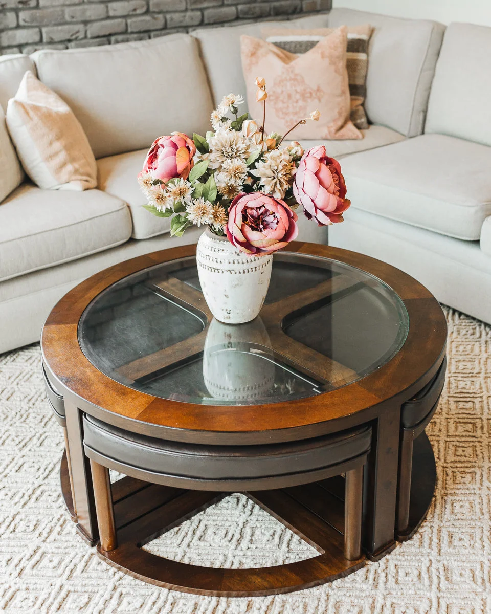 Mauve Artificial Peony Flower - 24"