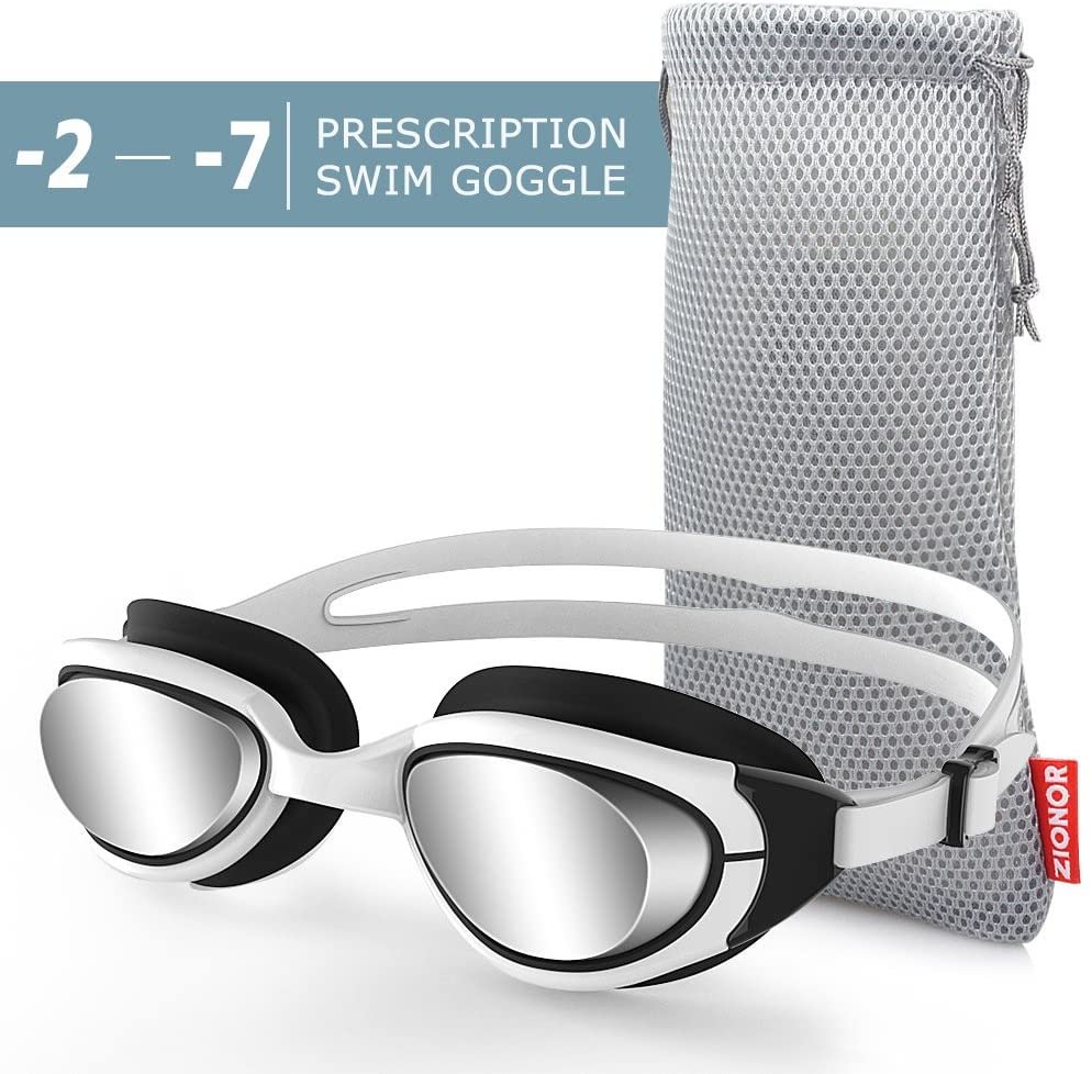 Prescription Swim Goggles, Optical Corrective Swimming Goggles Leakproof Anti-Fog UV Protection