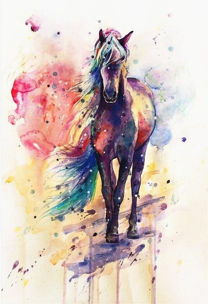 

Colored Horse – Paint By Numbers - 40*50CM, 501 Original