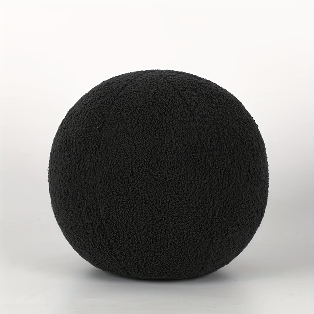 1pc Nordic Style Spherical Cushion Soft Velvet Cushion Solid Color Plush Sofa Cushion Throw Pillows Chair Cushion For Living Room Decoration Bedroom Decoration Home Decor