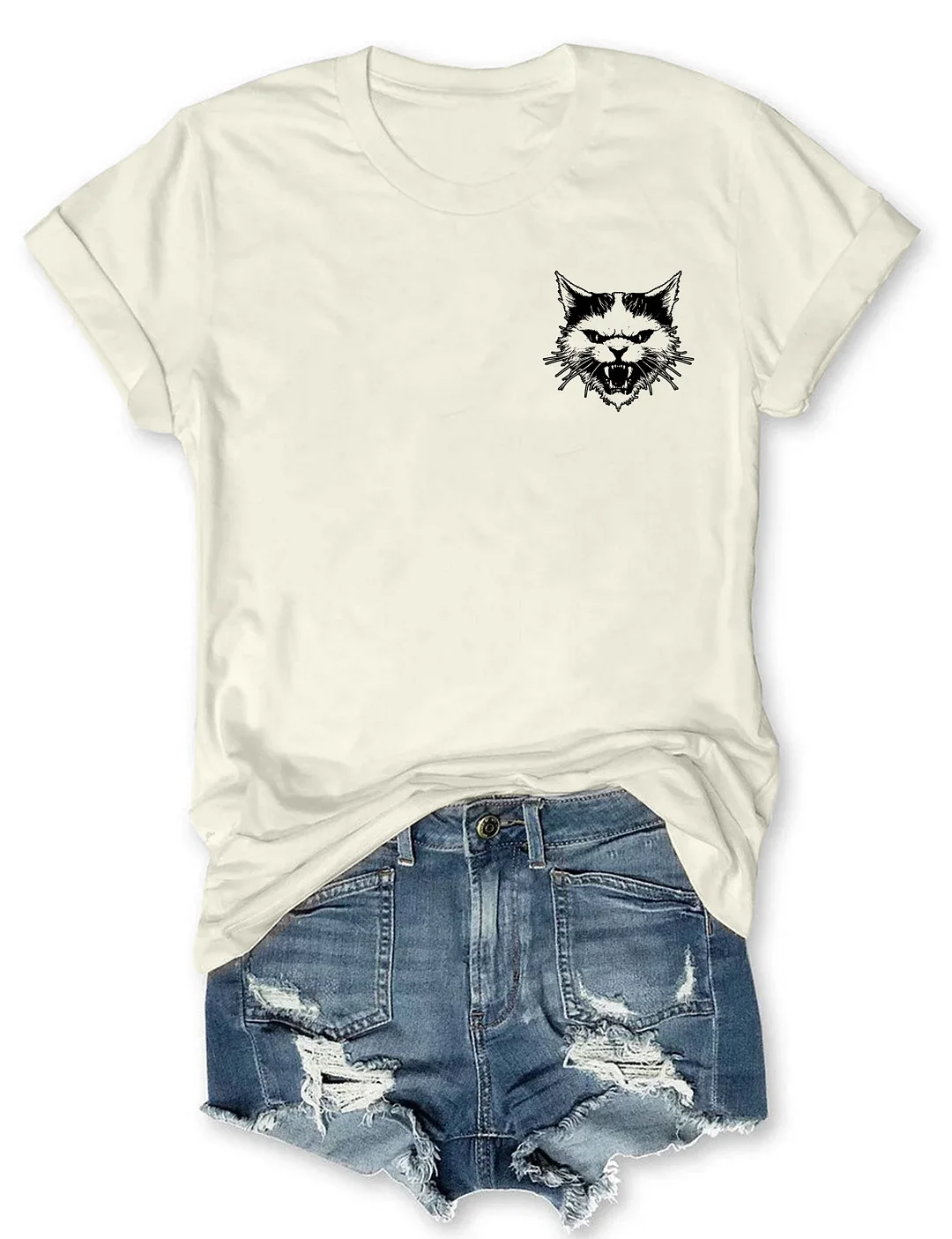 Feral Metalcore Trippy Cat T-shirt