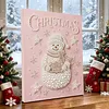 Christmas Snowman 5D DIY Round Special Shaped Pearl Partial Drill Diamonds Dots Gem Art Kits with Wooden Frame Diamond Dots Paintings 30x40cm Diamonds Paintings Gem Art for Adults Beginners Home Decor