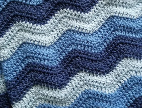 Blue retailer Ombre Afghan