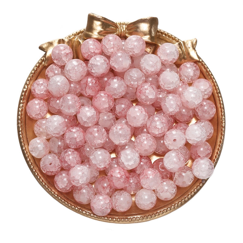 50 PCS/Package Diameter 10mm Diameter 4mm Diameter 8mm Glass Solid Color Jewelry Accessories