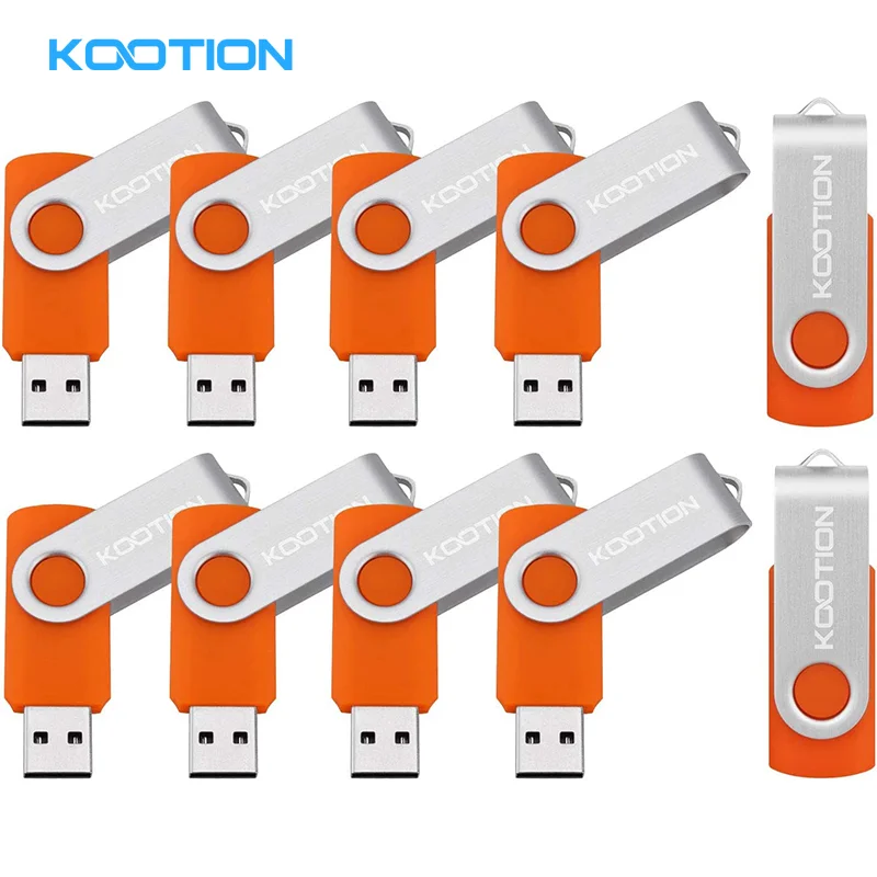 KOOTION 8GB Orange USB Flash Drive 10Pcs