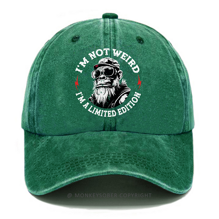 Personalized I'm Not Weird I'm A Limited Edition Washed Baseball Caps