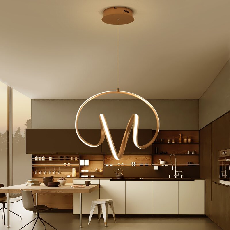 Creative Pendant Lights Led Modern For Dinning Room Acrylic+Aluminum Suspension Hanging Pendant Lamp Home Lighting For Kitchen