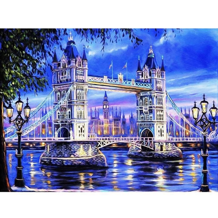 Peinture de diamant - Ronde partielle - Tower Bridge