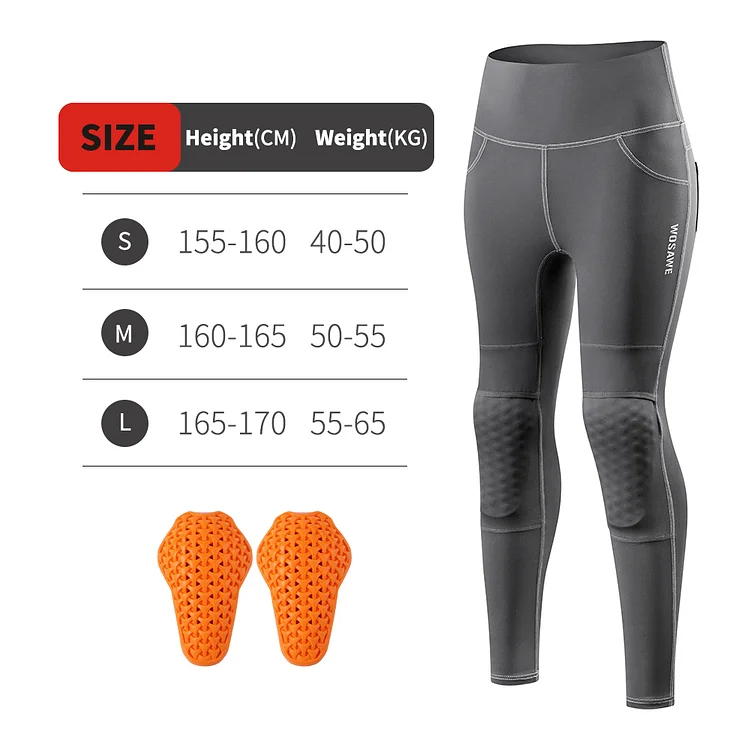 WOSAWE Women Motorcycle Tights with Soft Armor Knee Pads