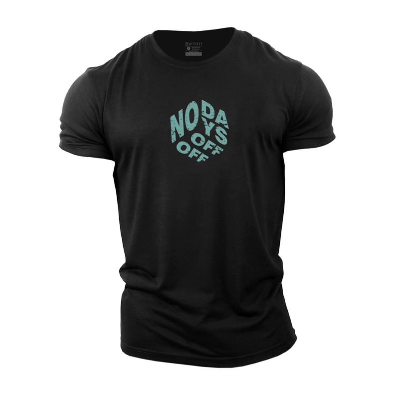 Cotton No Days Off Graphic Men's T-shirts tacday