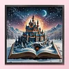 Castles In Books-11CT Stamped Cross Stitch 45*45cm/17.72*17.72in