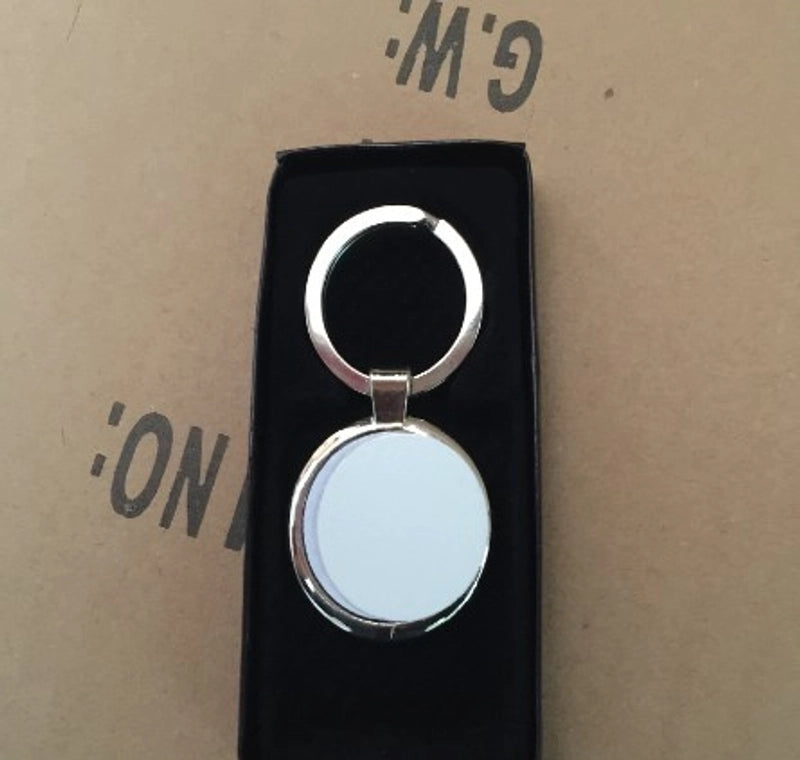 Minimalist Round Square Heart Shape Metal Unisex Bag Pendant Keychain