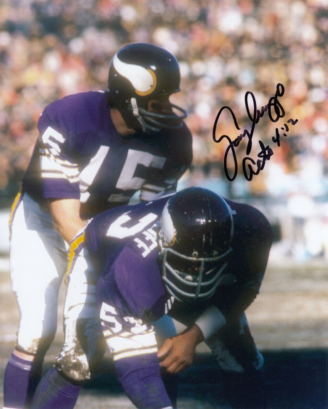 Gary Cuozzo #2 8x10 Signed Photo Poster painting w/ COA Minnesota Vikings 033119