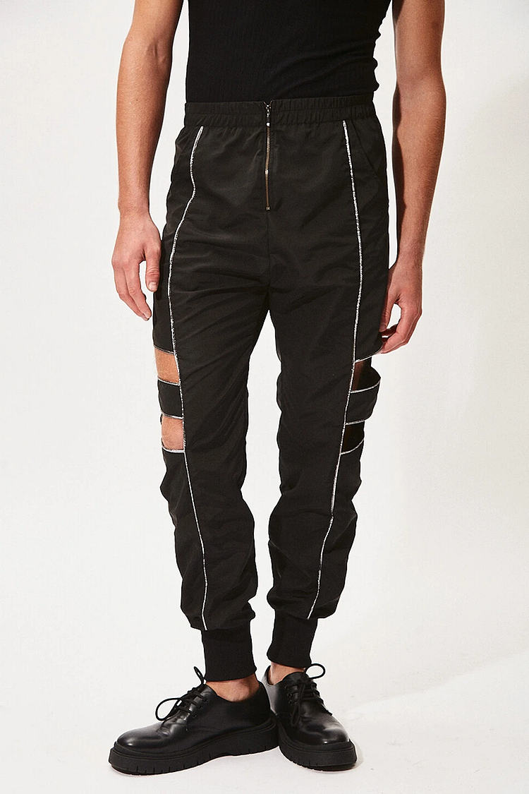 Cut Out Slim Fit Tapered Pants [Pre-Order]
