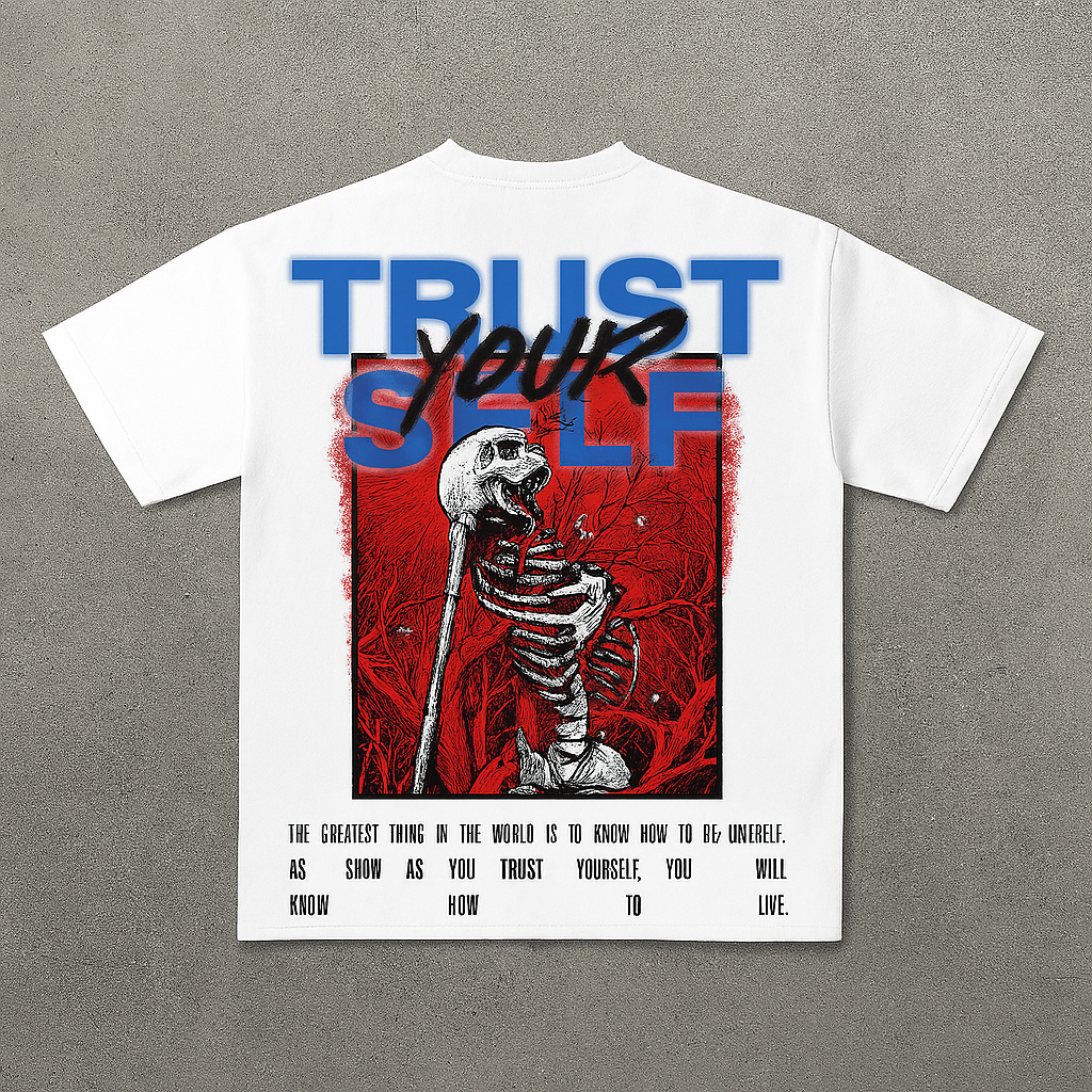 Satanic Print Short Sleeve T-shirt