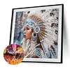 Native American Girl Partial Drill Diamond Painting Kit 30x30cm Special Shaped Rhinestones DIY Craft for Adults Beginners Home Decor