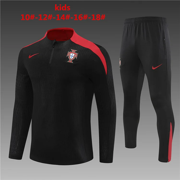 2025-26-New Season- Portugal Black-Children's Training Jersey