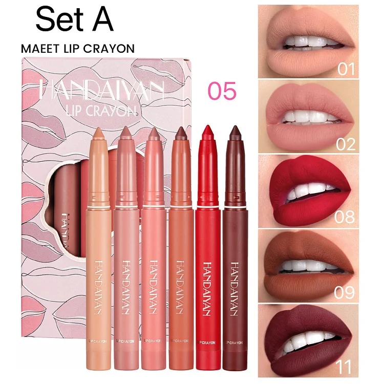 12 Color Rotating Sharpenable Matte Lipstick Pencils💋