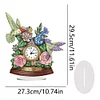 Ornements d’horloge de colibri-diamant fleurs