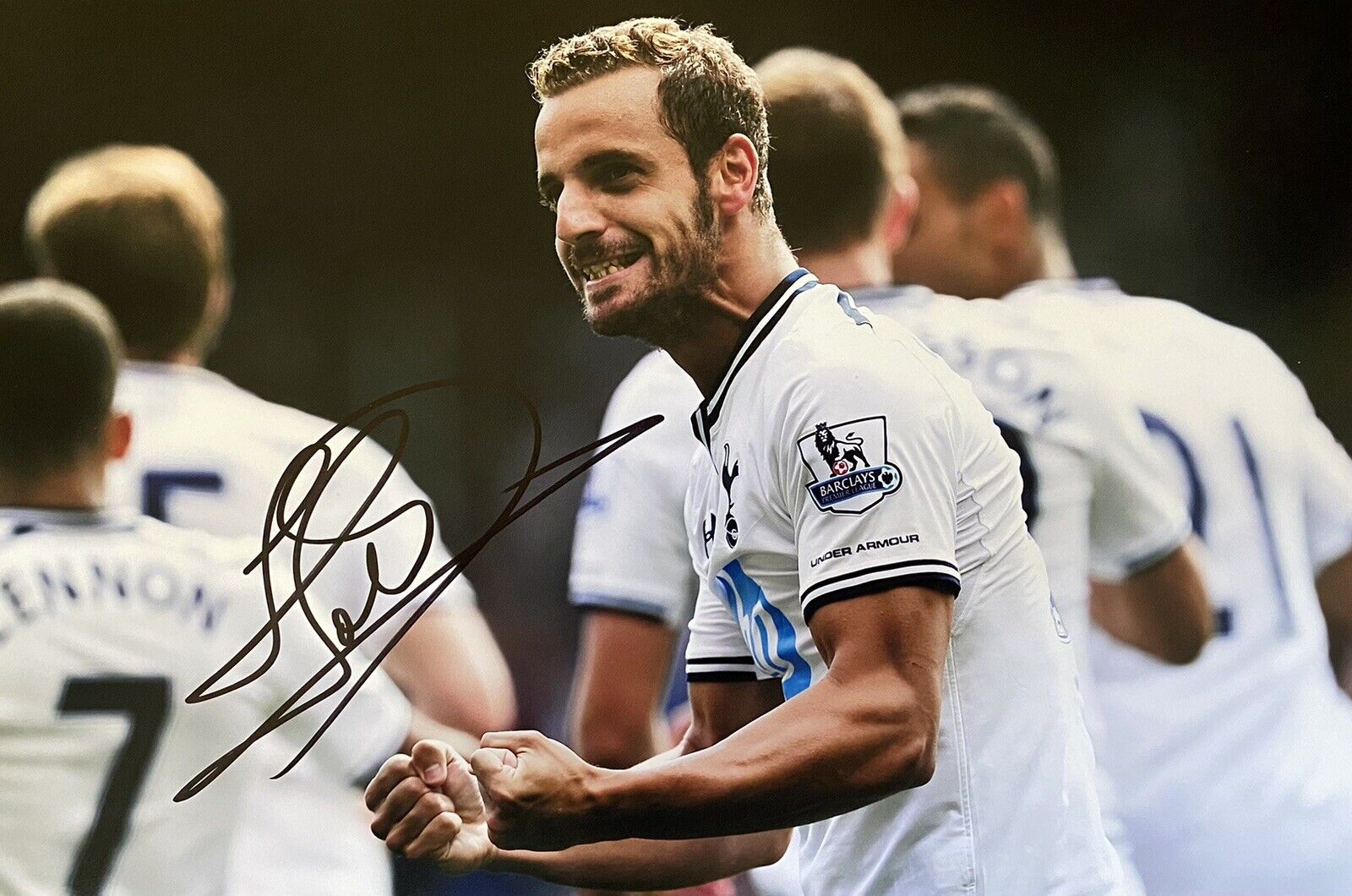 Roberto Soldado Genuine Hand Signed Tottenham Hotspur 12x8 Photo Poster painting 2