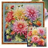 Dahlia-16CT Stamped Cross Stitch Egyptian Cotton 68*68cm/26.77*26.77in (Big Size)