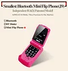 LONG-CZ J9 Pocket Flip Phone Bluetooth Dial 0.66 Inch 2G GSM Mobile Phone Supports Multiple Languages