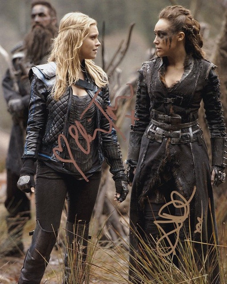 Alycia Debnam-Carey & Eliza Taylor Signed Photo Poster painting 8x10 rp Autographed The 100