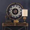  DIY Round Metal Tin Mandala Diamond Painting Special Shaped  Clock Kit