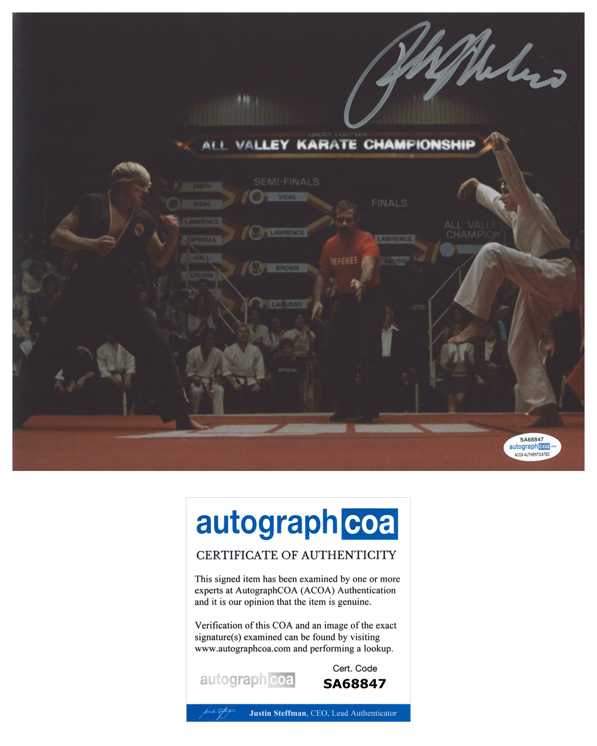 Ralph Macchio Signed Autographed 8x10 Photo Poster painting The Karate Kid Cobra Kai ACOA COA