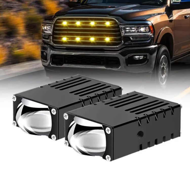 Projecteur double faisceau Bi-LED ultra-fin jaune et blanc de 2,5 pouces