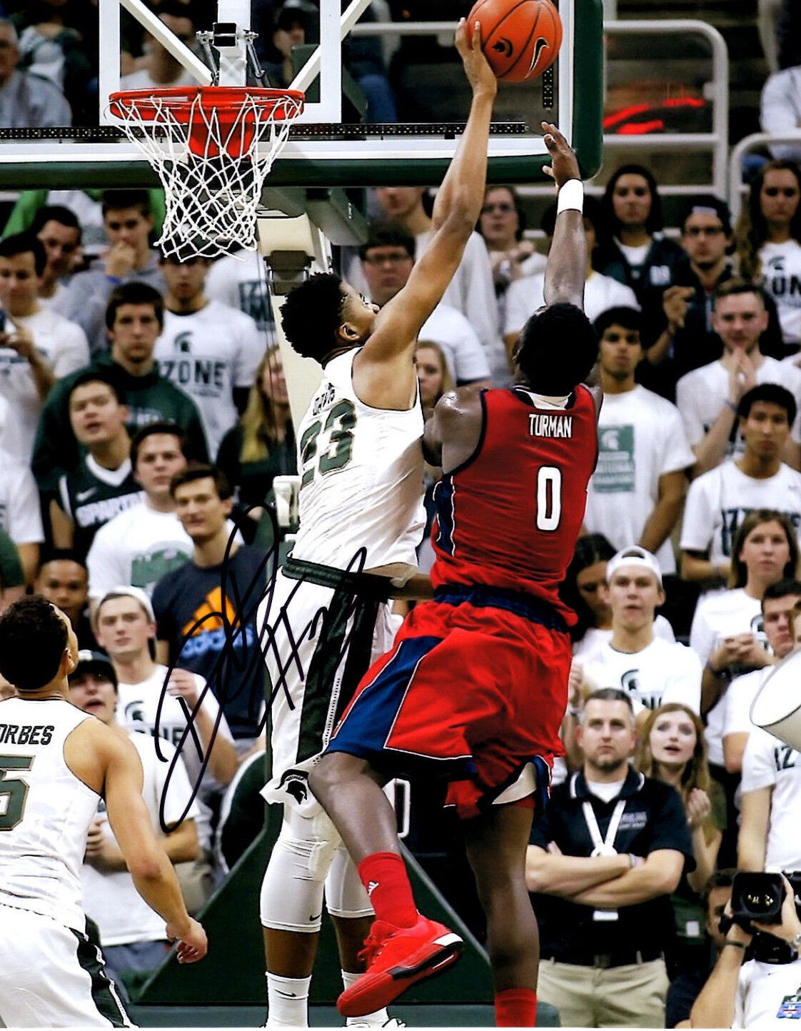 Deyonta Davis Michigan State Spartans hand autographed signed 8x10 Final Four!