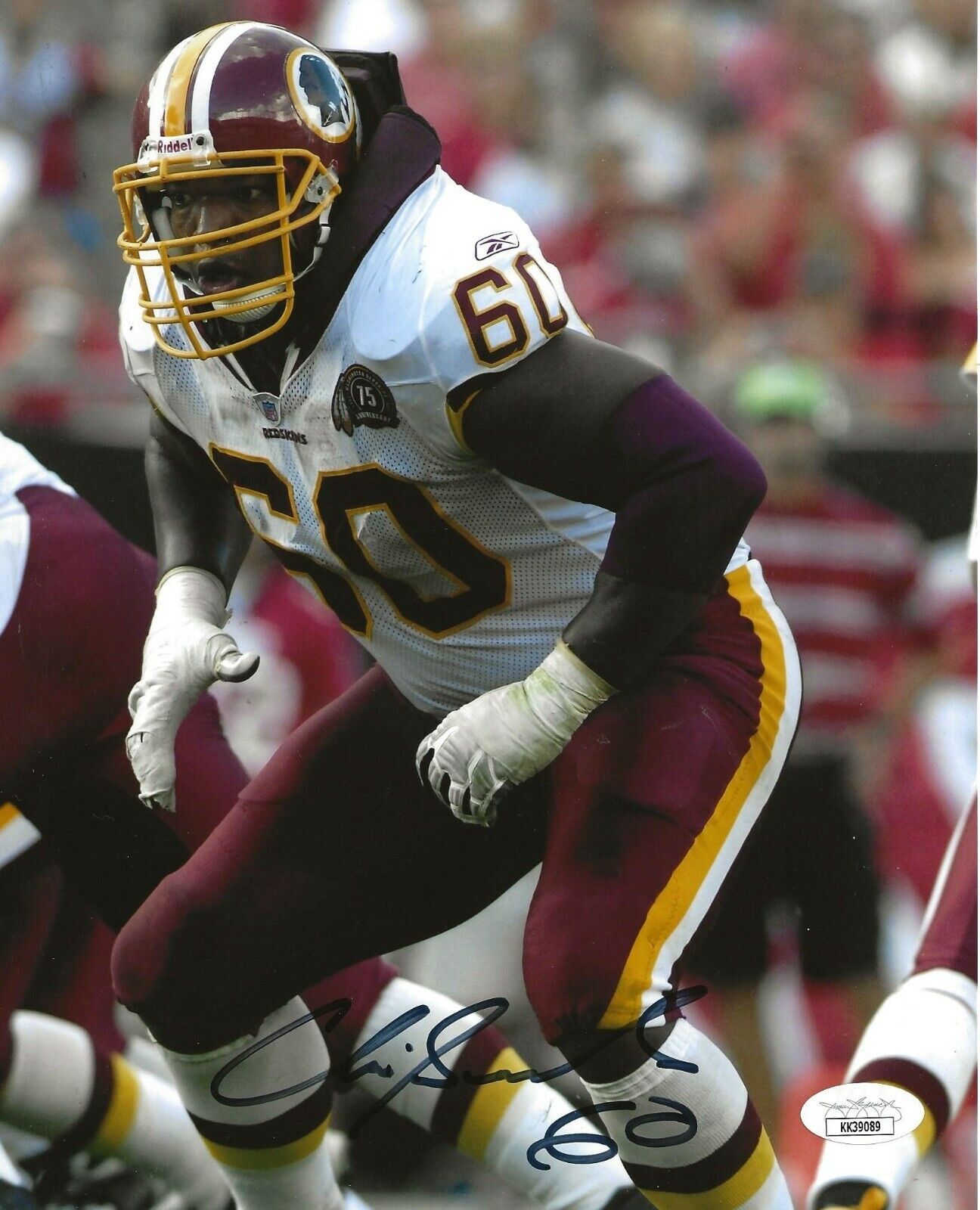 Chris Samuels signed Washington Redskins 8x10 Photo Poster painting autographed 3 JSA