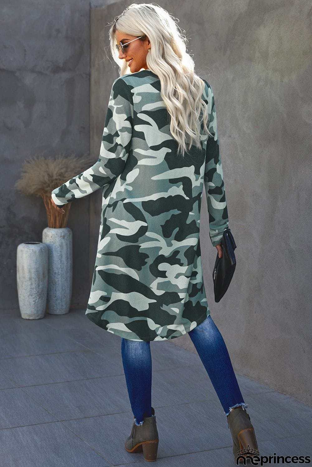 Print Long Cardigan