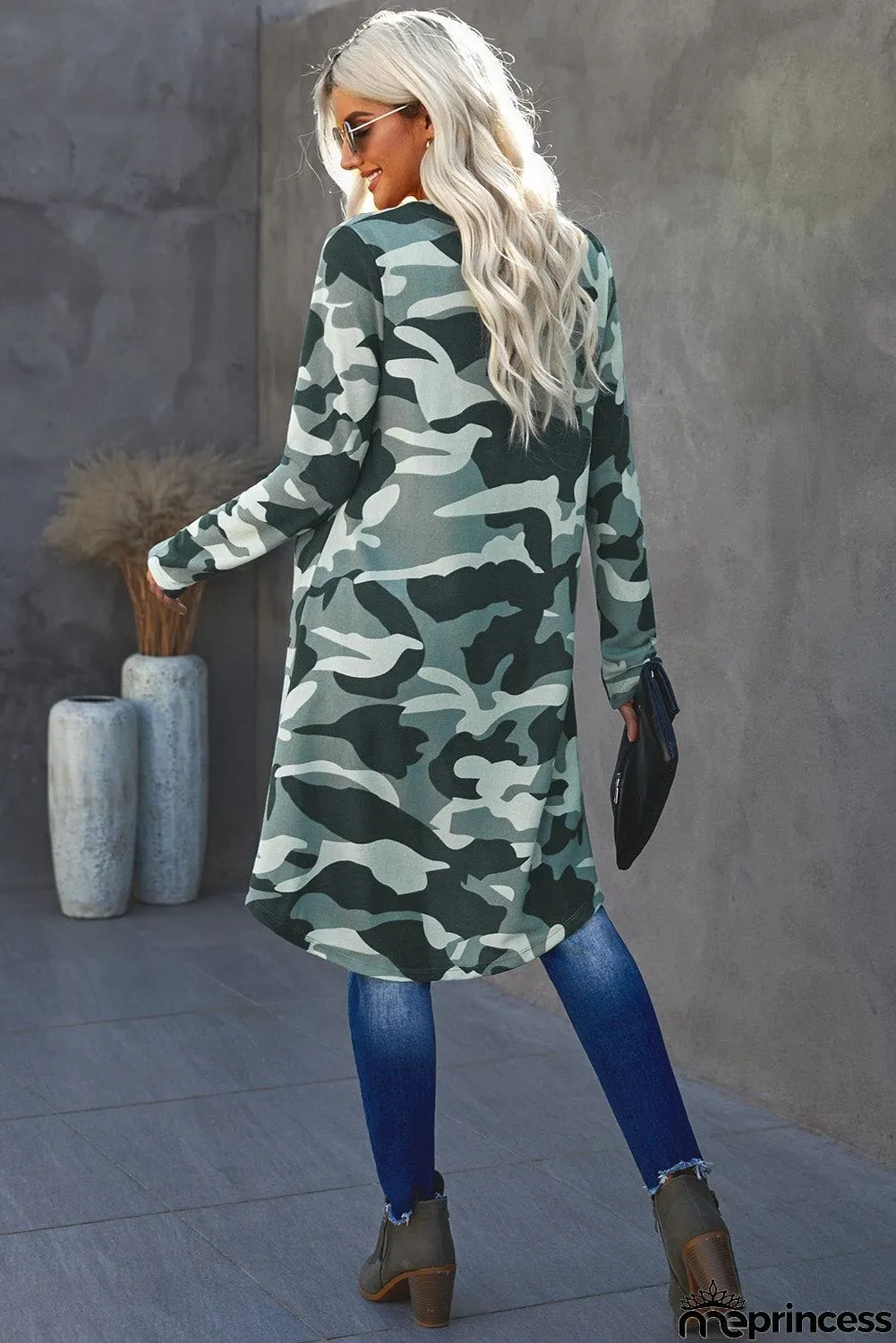 Print Long Cardigan